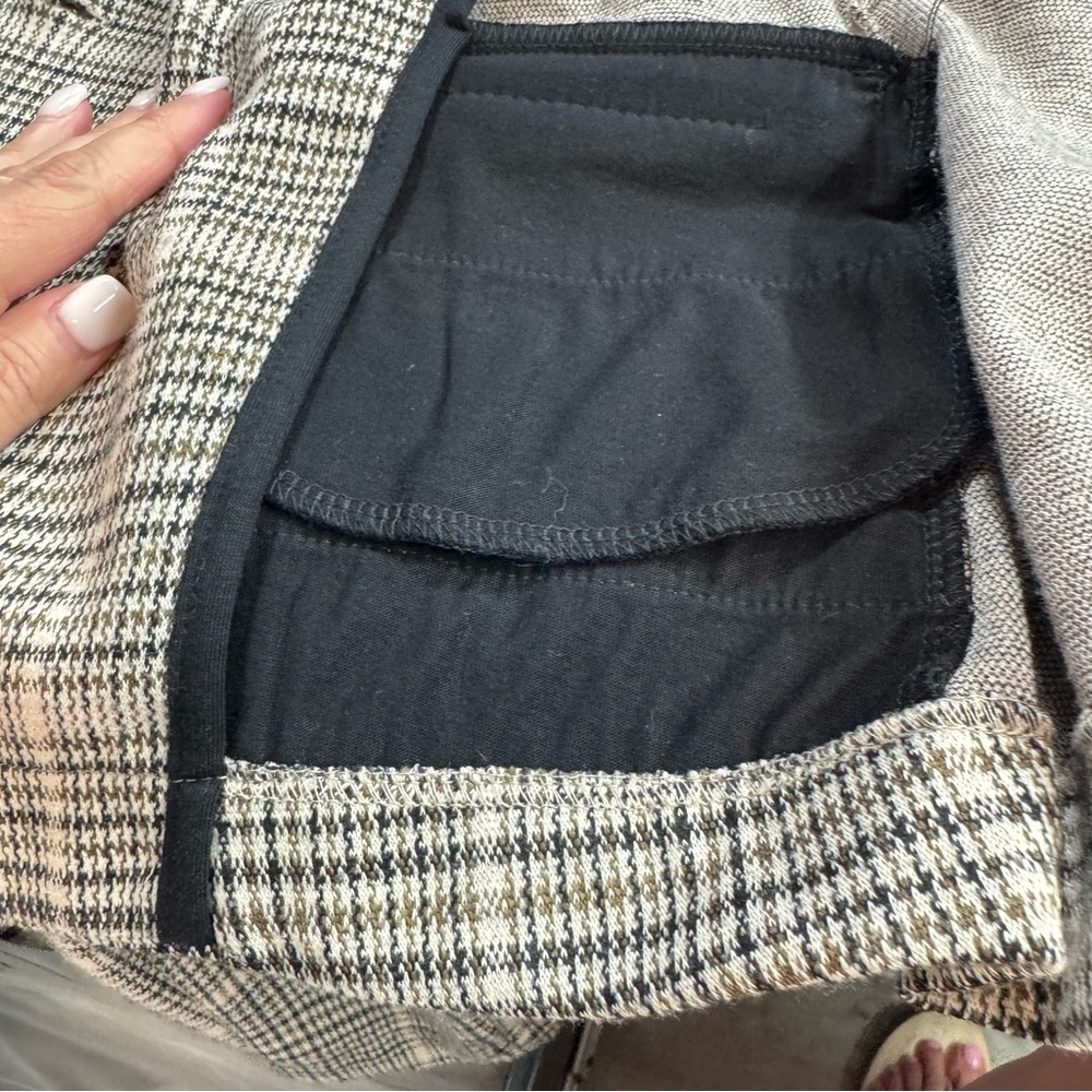 Anthropologie Maeve Collegiate Plaid Knit Blazer Jacket Asymmetrical Small EUC - Picture 16 of 16